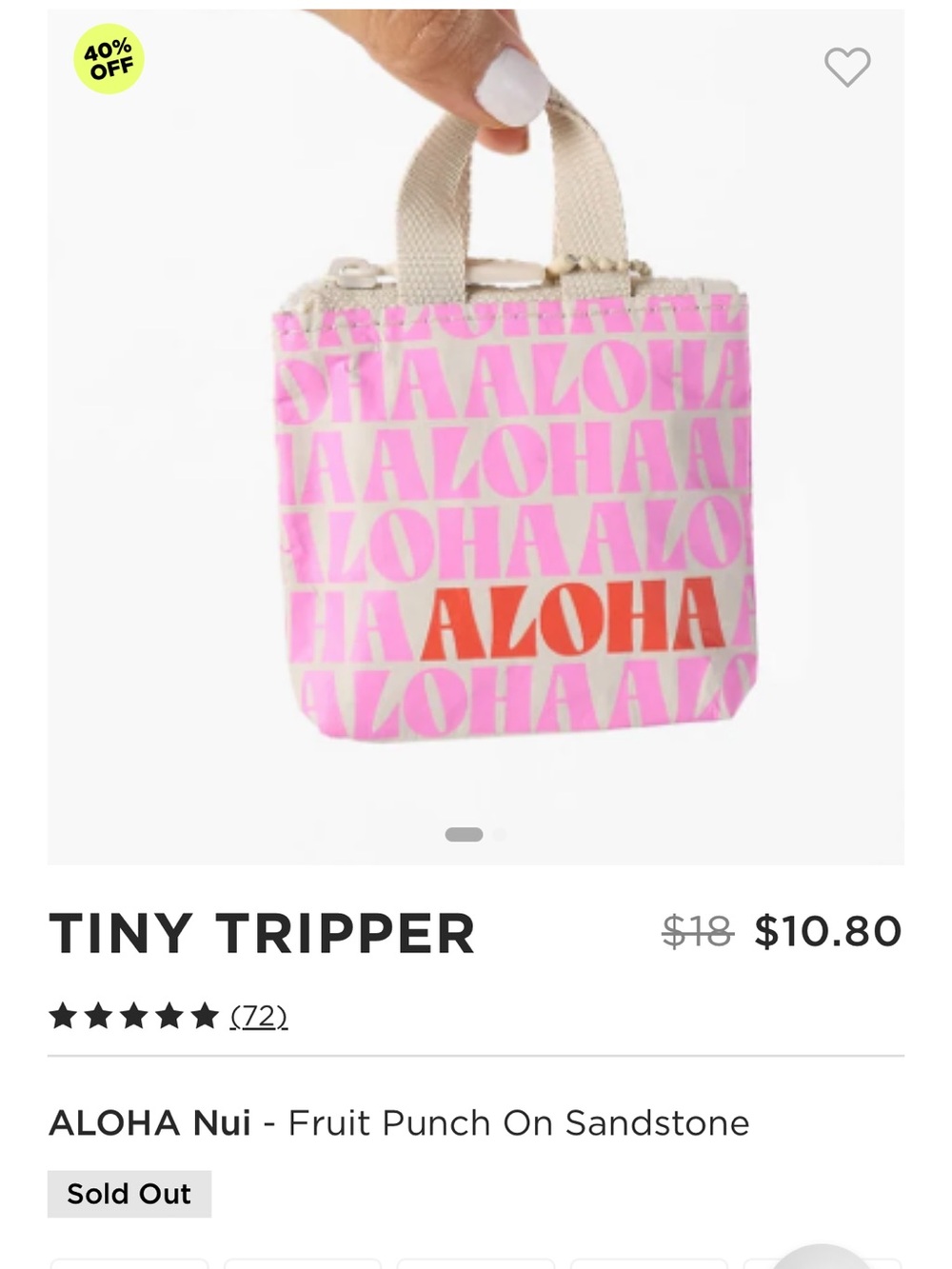 Tiny Tripper Tote Bag - Fruit Punch on Sandstone